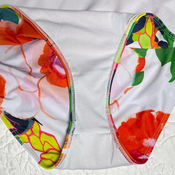 Imekis One Piece Swimsuit Tropical Floral Print Women’s Size M Pool Party - Picture 10 of 11